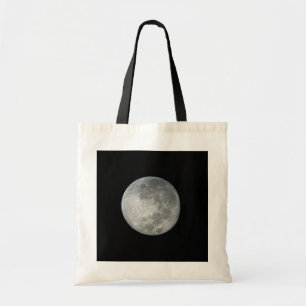 Close-Up Full Moon in the Night Sky. Photography Tote Bag
