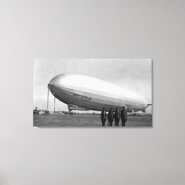 Close-Up Graf Zeppelin Blimp View Canvas Print (Front)