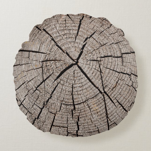 Close up grey background texture of old weathered  round cushion (Front)