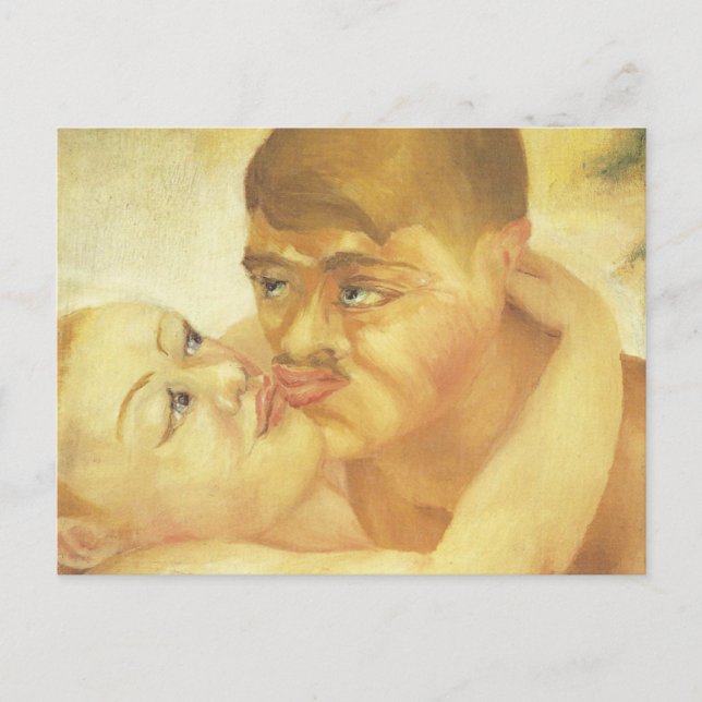 Close-Up (Kiss), D.H. Lawrence Fine Art Postcard (Front)