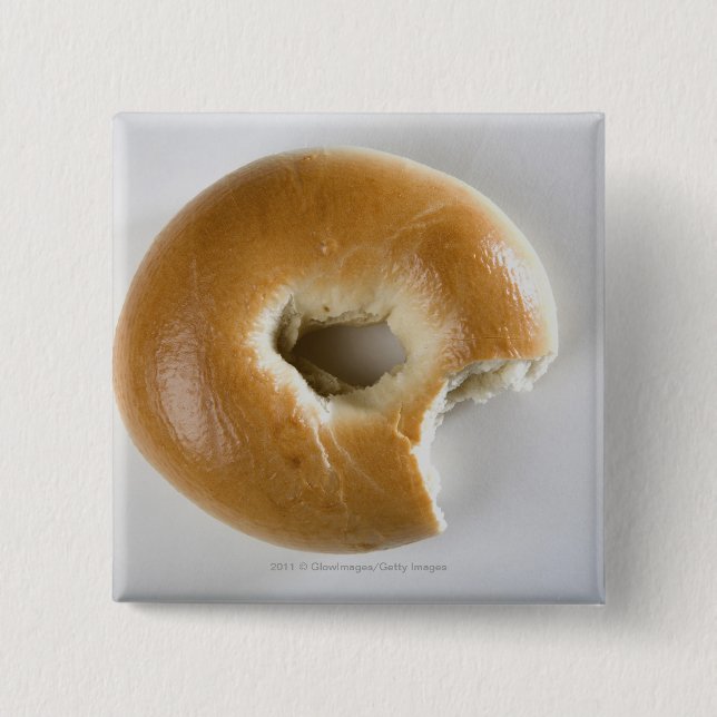 Close-up of a bagel 15 cm square badge (Front)