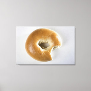 Close-up of a bagel canvas print