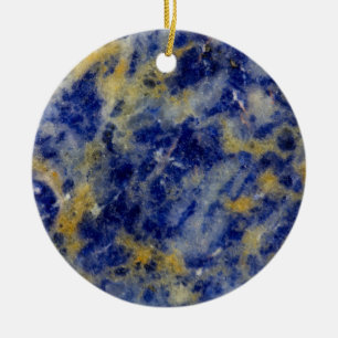 Close up of a Blue Sodalite Ceramic Tree Decoration