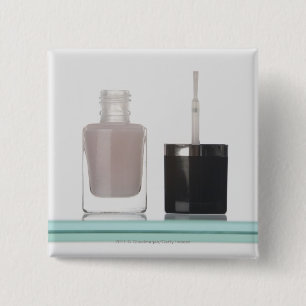 Close-up of a bottle of nail polish 15 cm square badge