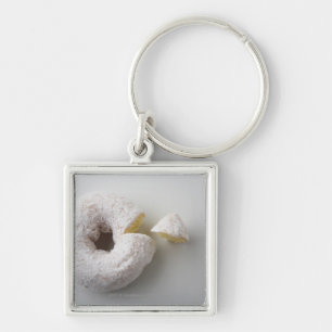 Close-up of a cake key ring