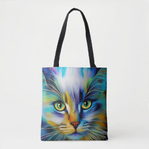 Close up of a Colourful Siamese Kitten Tote Bag