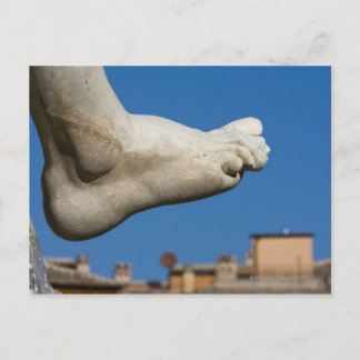 close-up of a foot on the Fontana dei Quatro Postcard
