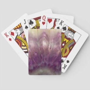 Close up of a purple Amethyst Playing Cards
