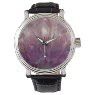 Close up of a purple Amethyst Watch