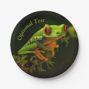 Close up of a Red Eyed Tree Frog #1 Paper Plate