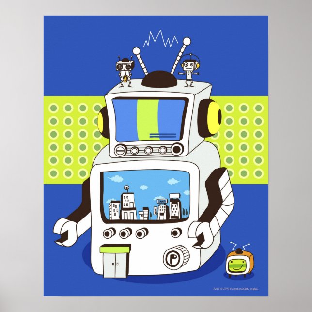 Close-up of a robot poster (Front)