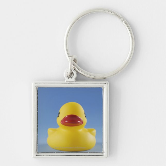 Close-up of a rubber duck key ring (Front)