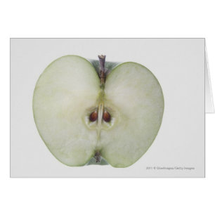 Close-up of a sliced granny smith apple