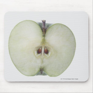 Close-up of a sliced granny smith apple mouse pad