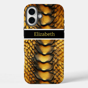 Close-up of a snake's vibrant skin iPhone 16 plus case