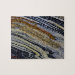 Close up of a Striated Jasper Slab Jigsaw Puzzle