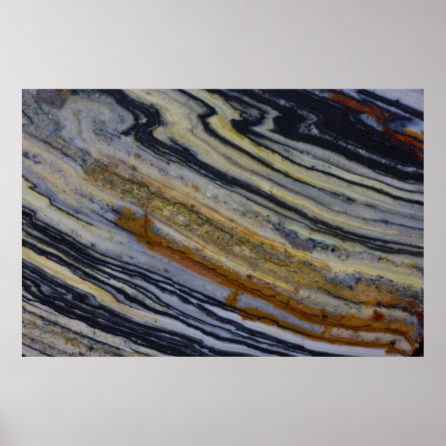 Close up of a Striated Jasper Slab Poster (Front)