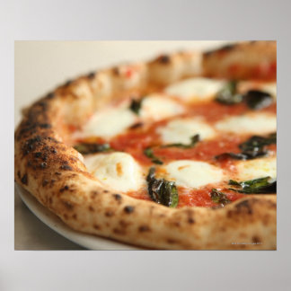 Close-up of a whole pizza pie poster