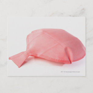 Close-up of a whoopee cushion postcard