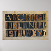 Close up of alphabet on letterpress 2