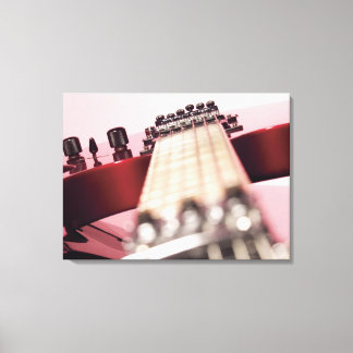 Close-up of an electric guitar canvas print