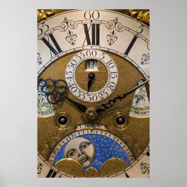 Close up of an old clock, Germany Poster (Front)