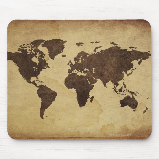 Close up of antique world map 3 mouse pad (Front)