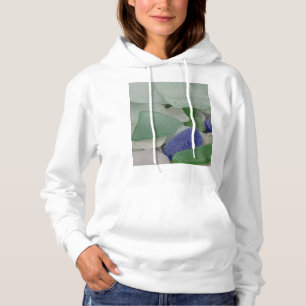 Close up of beach glass, Alaska Hoodie