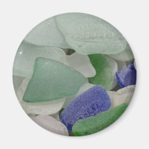 Close up of beach glass, Alaska Magnet