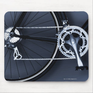 Close up of bicycle chain, pedal and gears mouse pad