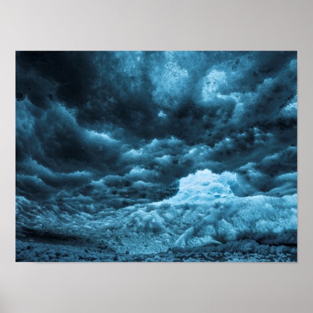 Close up of blue ice, Iceland Poster (Front)