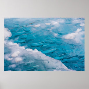 Close-up of blue ice poster