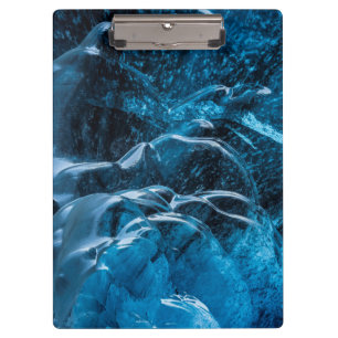 Close Up Of Blue Ice Walls Clipboard