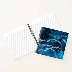 Close Up Of Blue Ice Walls Notebook
