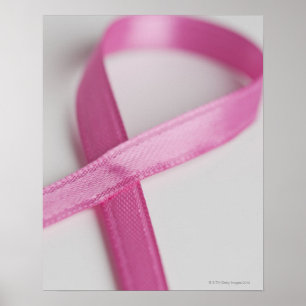 Close up of Breast Cancer Awareness Ribbon Poster