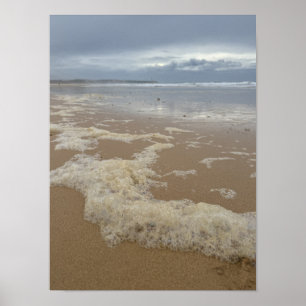 Close-up of bubbles on the beach  poster