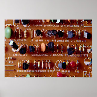 Close up of circuit board poster