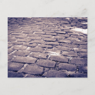 Close Up Of Cobblestone Street Postcard