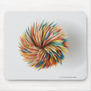 Close-up of coloured pencils mouse pad