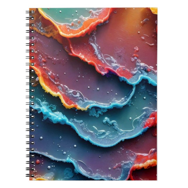 Close-up of Colourful Paint Notebook (Front)
