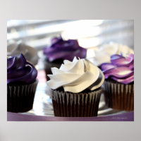Close-up of cupcakes with selective focus on