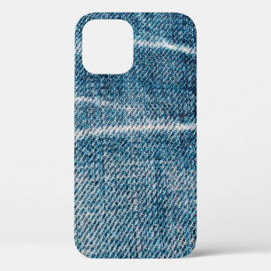 close-up of denim cloth iPhone 12 case