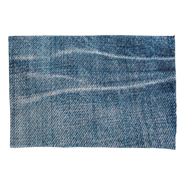 Close-Up of Denim Cloth. Pillowcase (Front)