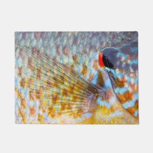 Close Up Of Fish Scales Doormat