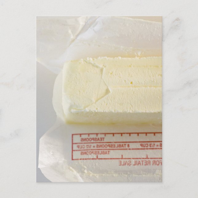 Close-up of fresh butter postcard (Front)