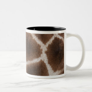 Close up of Giraffes Skin Two-Tone Coffee Mug