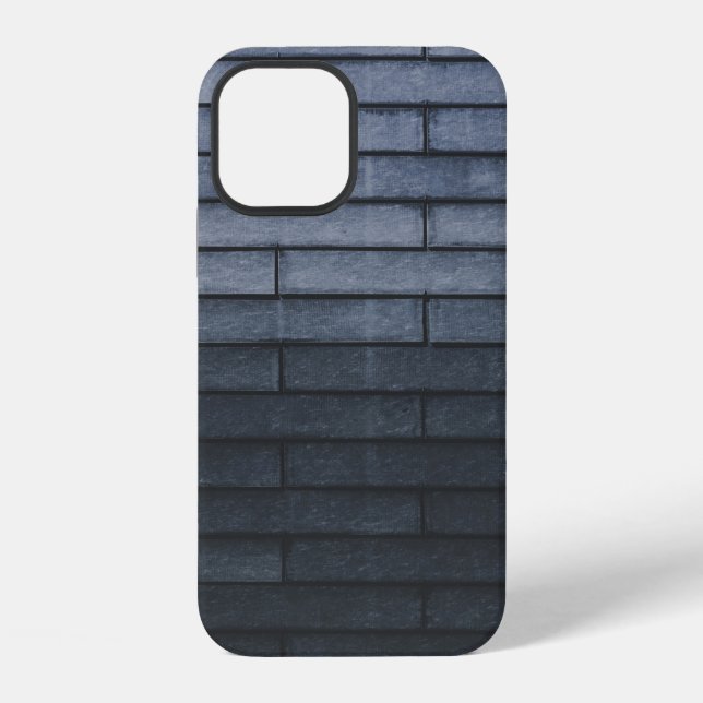 Close-up of gray brick wall iPhone case (Back)