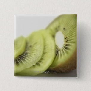 Close-up of kiwi slices 15 cm square badge