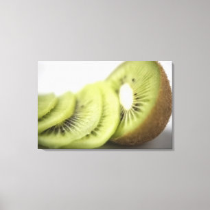 Close-up of kiwi slices canvas print