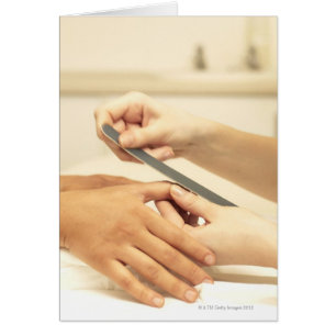 Close up of manicure